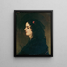 Dame de profil avec voile et œillet - Heinrich von Angeli — gerahmtes Bild an der Wand