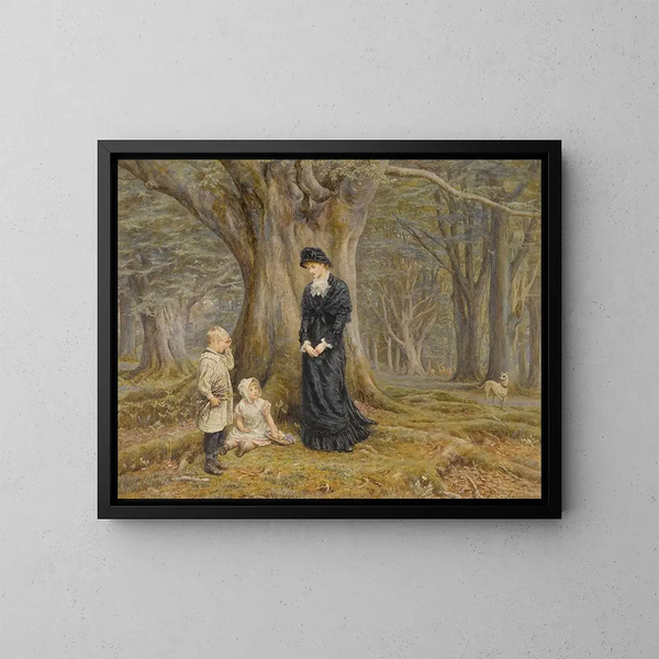 Die Dame des Herrenhauses - Helen Allingham — gerahmtes Bild an der Wand