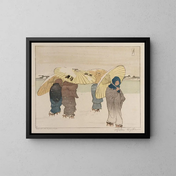 Ein Schneetag - Helen Hyde — gerahmtes Bild an der Wand