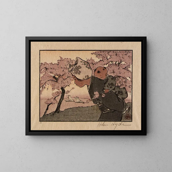 Eine Aprilsabend - Helen Hyde — gerahmtes Bild an der Wand