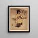 Kinderbild mit Blumen - Helen Hyde — gerahmtes Bild an der Wand