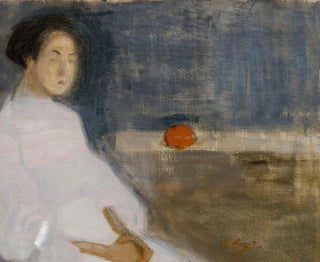 Helene Schjerfbeck - Girl with Orange The Bakers Daughter.webp