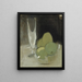 grüne Äpfel und Champagnerglas - Helene Schjerfbeck — gerahmtes Bild an der Wand