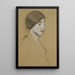 Kopf eines jungen Mädchens - Helene Schjerfbeck — gerahmtes Bild an der Wand