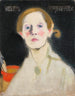 Selbstporträt vor schwarzem Hintergrund - Helene Schjerfbeck — Ansicht des Kunstwerks