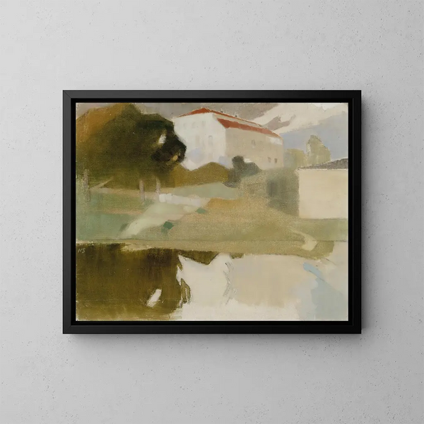Manoir de Sjundby - Helene Schjerfbeck — gerahmtes Bild an der Wand
