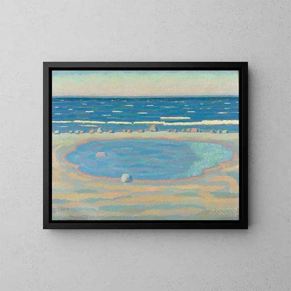 Erde des Strandes - Helge Johansson — gerahmtes Bild an der Wand