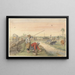 Landschaft mit zwei Aalfischern in der Nähe eines Grabens - Hendrick Avercamp — gerahmtes Bild an der Wand