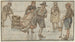 Patineurs sur la glace un homme poussant une luge et un joueur de kolf - Hendrick Avercamp — Ansicht des Kunstwerks
