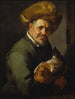 Alter Mann mit einer Henne - Hendrick Bloemaert — Ansicht des Kunstwerks