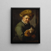 Alter Mann mit einer Henne - Hendrick Bloemaert — gerahmtes Bild an der Wand