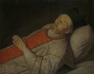 Portrait de Joannes Putkamer sur son lit de mort 1600-1671 - Hendrick Bloemaert — Ansicht des Kunstwerks