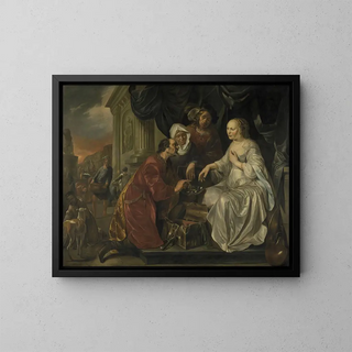 Hendrick Heerschop - Rebecca Receiving Presents from Abrahams Servant.webp