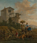 Ein italienischer Landschaft mit Frauen auf dem Weg zum Markt - Hendrick Mommers — Ansicht des Kunstwerks