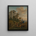 Ein italienischer Landschaft mit Frauen auf dem Weg zum Markt - Hendrick Mommers — gerahmtes Bild an der Wand