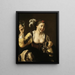 Ein Mädchen, das ein Glas hält - Hendrick ter Brugghen — gerahmtes Bild an der Wand