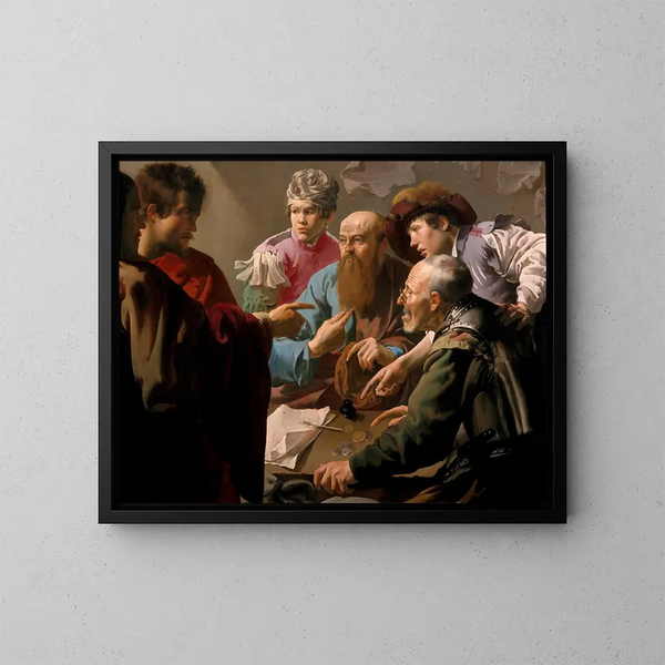 L'Appel de saint Matthieu - Hendrick Ter Brugghen — gerahmtes Bild an der Wand