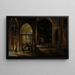 Innenansicht einer gotischen Kirche bei Nacht - Hendrick van Steenwijck der Jüngere — gerahmtes Bild an der Wand