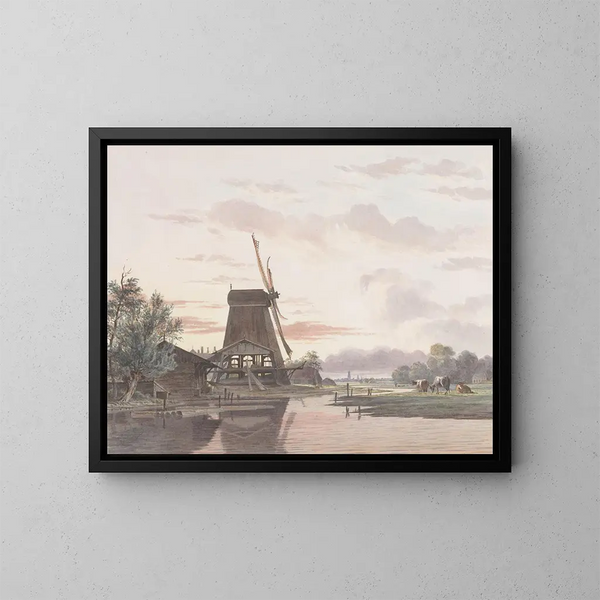 Sägewerk - Hendrik Abraham Klinkhamer — gerahmtes Bild an der Wand