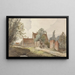 Häuser entlang eines Weges in der Nähe von Amsterdam - Hendrik Abraham Klinkhamer — gerahmtes Bild an der Wand