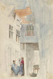 Frauen mit einem Kind in einer Gasse - Hendrik Adriaan Christiaan Dekker — Ansicht des Kunstwerks