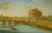 Rom, Blick auf den Tiber mit dem Castel Sant'Angelo und der Ponte Sant'Angelo, die Basilika St. Peter in der Ferne - Hendrik Frans van Lint — Ansicht des Kunstwerks