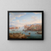 Ansicht eines mediterranen Hafens - Hendrik Frans van Lint — gerahmtes Bild an der Wand