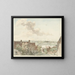 Ansicht von Nimwegen mit einem Boot auf dem Fluss - Hendrik Hoogers — gerahmtes Bild an der Wand