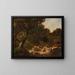 Figuren auf einem Waldweg - Hendrik Pieter Koekkoek — gerahmtes Bild an der Wand