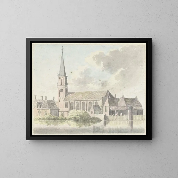 Kirche von Broek in Waterland - Hendrik Tavernier — gerahmtes Bild an der Wand