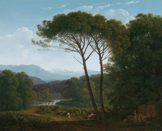Landschaft kursiv mit Kiefern - Hendrik Voogd — Ansicht des Kunstwerks