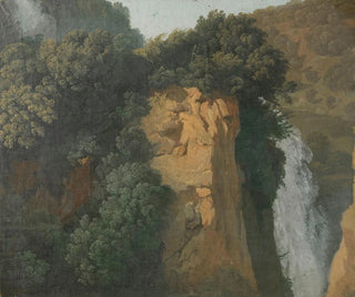 Felsenlandschaft mit Wasserfall in Italien, vielleicht in Tivoli - Hendrik Voogd — Ansicht des Kunstwerks