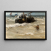 Bateaux de pêche dans les vagues - Hendrik Willem Mesdag — gerahmtes Bild an der Wand