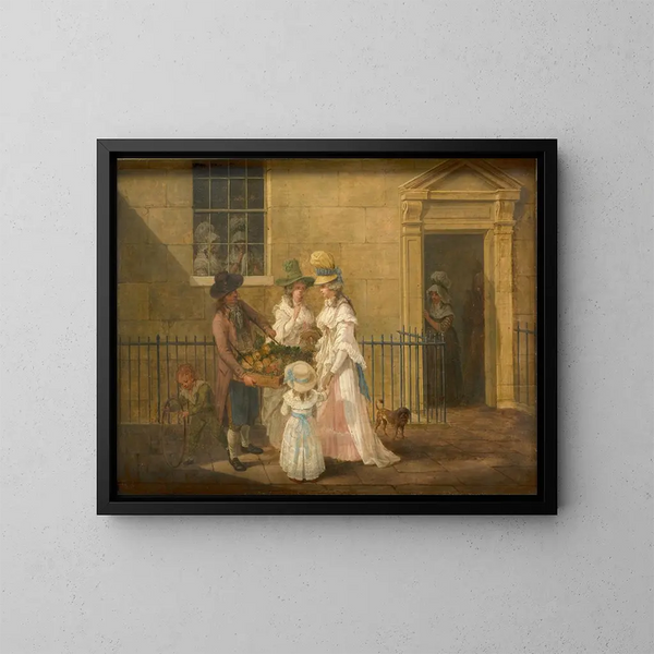 Vendeur de légumes - Hendrik Willem Schweickhardt — gerahmtes Bild an der Wand