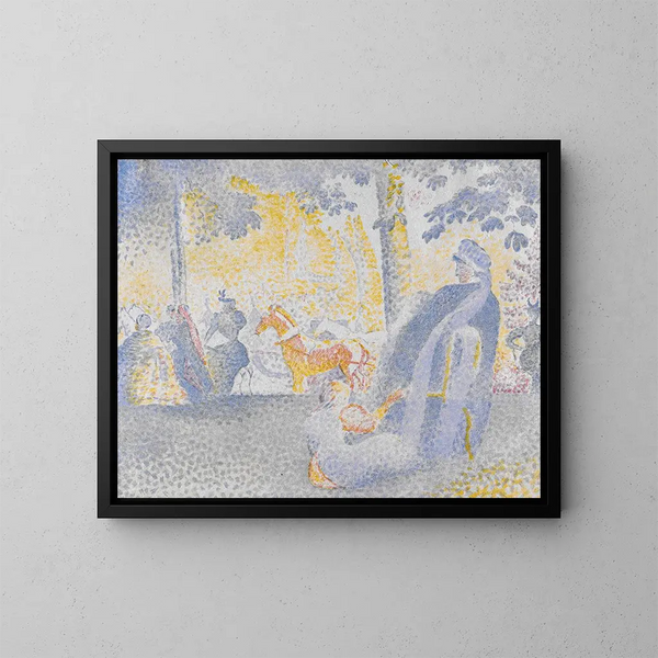 Aux Champs-Élysées - Henri-Edmond Cross — gerahmtes Bild an der Wand