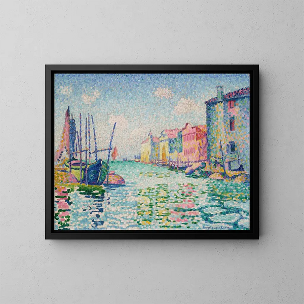 Kanal des Ponte Lungo - Henri-Edmond Cross — gerahmtes Bild an der Wand
