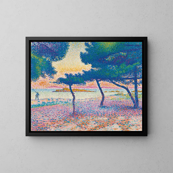 Die Strand von Saint-Clair - Henri-Edmond Cross — gerahmtes Bild an der Wand