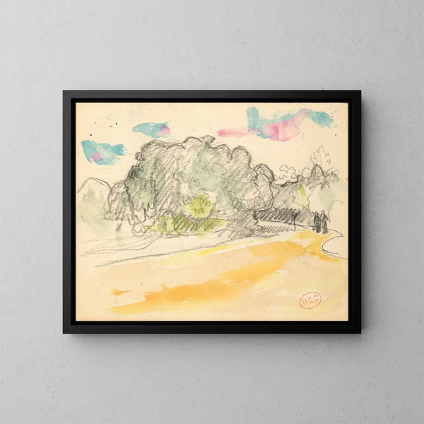 Promenade à Paris dans le bois de Boulogne - Henri-Edmond Cross — gerahmtes Bild an der Wand