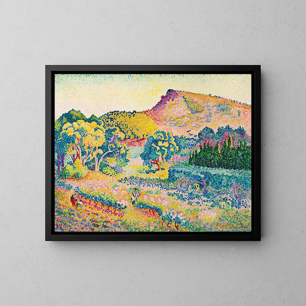 Landschaft mit Cap Nègre - Henri-Edmond Cross — gerahmtes Bild an der Wand