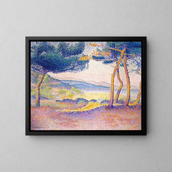 Pins entlang der Küste - Henri-Edmond Cross — gerahmtes Bild an der Wand