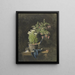 Ein Fuchsia im Topf mit Kinderspielzeug - Henri-Joseph Harpignies — gerahmtes Bild an der Wand