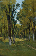Allee der Linden Saint-Privé Yonne Sonnenbeschienener Waldweg - Henri-Joseph Harpignies — Ansicht des Kunstwerks