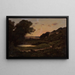 Landschaft bei Sonnenuntergang - Henri-Joseph Harpignies — gerahmtes Bild an der Wand