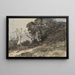 Landschaft mit Sträuchern - Henri-Joseph Harpignies — gerahmtes Bild an der Wand