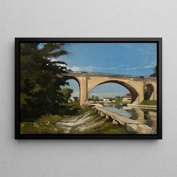 HenriJoseph Harpignies - The Railroad Bridge at Briare.webp
