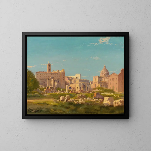 Le Forum romain - Henri-Joseph Harpignies — gerahmtes Bild an der Wand