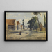 Eine Dorfsstraße - Henri-Joseph Harpignies — gerahmtes Bild an der Wand