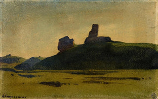 HenriJoseph Harpignies - Une ruine sur colline.webp
