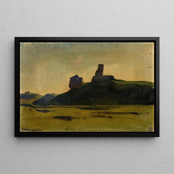 HenriJoseph Harpignies - Une ruine sur colline.webp
