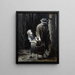 Jean Valjean und Cosette - Henri Jules Jean Geoffroy — gerahmtes Bild an der Wand